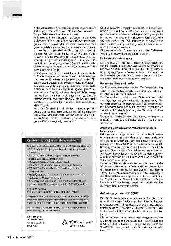 Vorschauseite 6: Regularien für mobile MedizinprodukteWelche Anforderungen gelten für die Kommunikation via Internet?