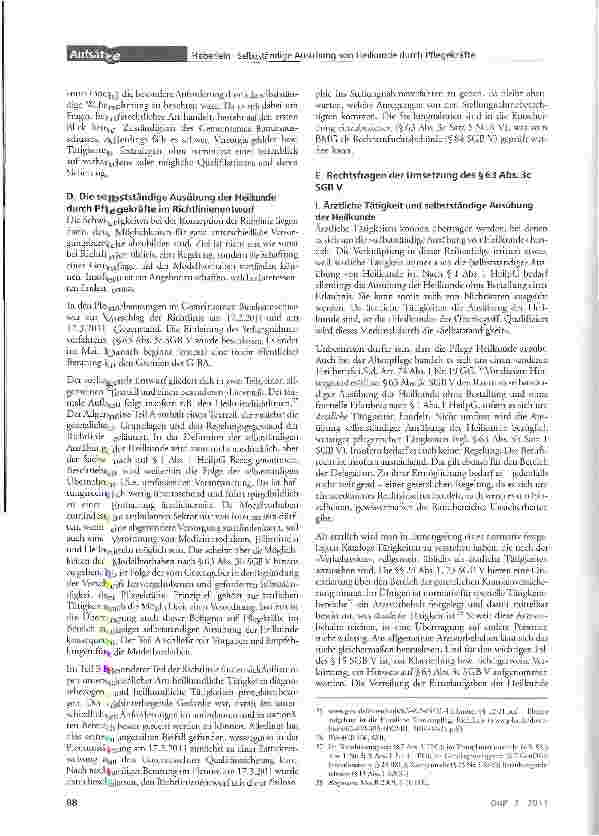 Vorschauseite 3: Selbstständige Ausübung von Heilkunde durch Pflegekräfte