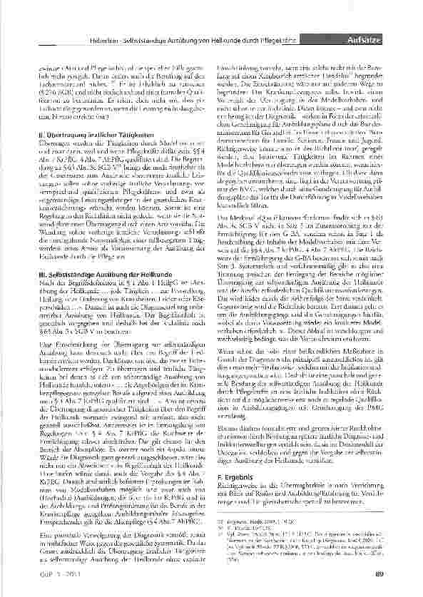 Vorschauseite 4: Selbstständige Ausübung von Heilkunde durch Pflegekräfte