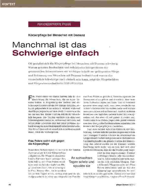 Vorschauseite 1: Manchmal ist das Schwierige einfach