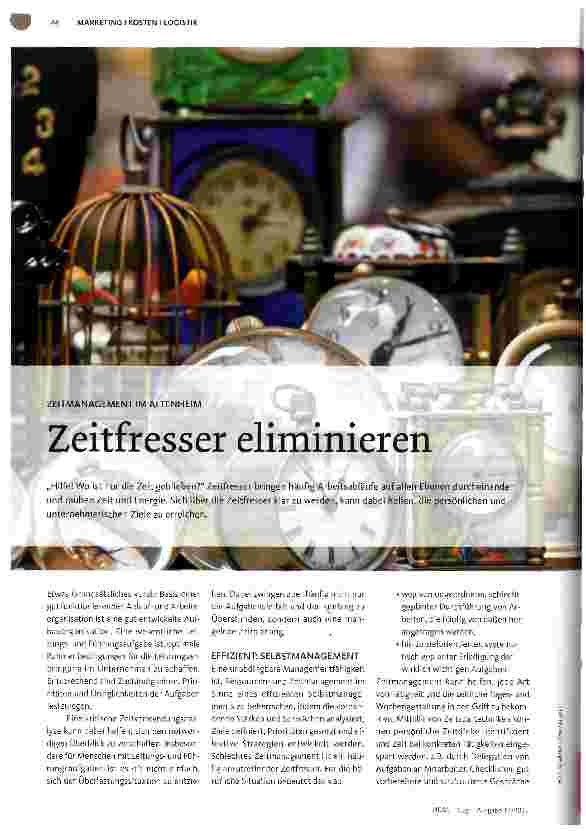 Vorschauseite 1: Zeitfresser eliminieren