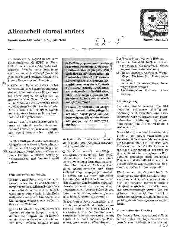 Vorschauseite 1: Altenarbeit einmal anders
