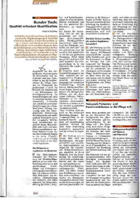 Vorschauseite 1: Runder Tisch: Qualität fördert Qualifikation