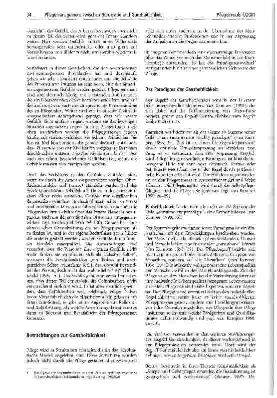 Vorschauseite 5: Pflegemanagement zwischen Bürokratie und Ganzheitlichkeit Gedanken zur Herausforderung Ganzheitlichkeit im Pflegemanagement