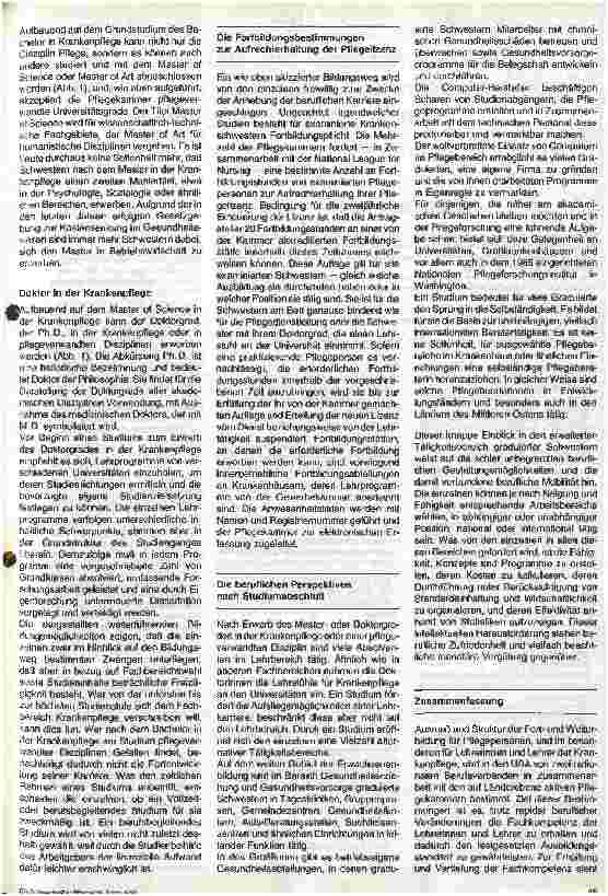 Vorschauseite 4: Die Fortund Weiterbildung für Lehrerinnen und Lehrer der Krankenpflege in den USA