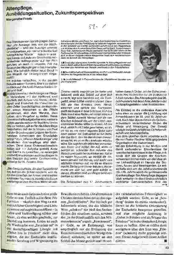 Vorschauseite 1: Altenpflege, Ausbildungssituation, Zukunftsperspektiven