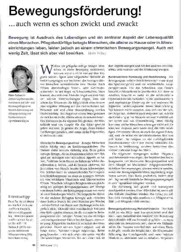 Vorschauseite 1: Bewegungsförderung!... auch wenn es schon zwickt und zwackt