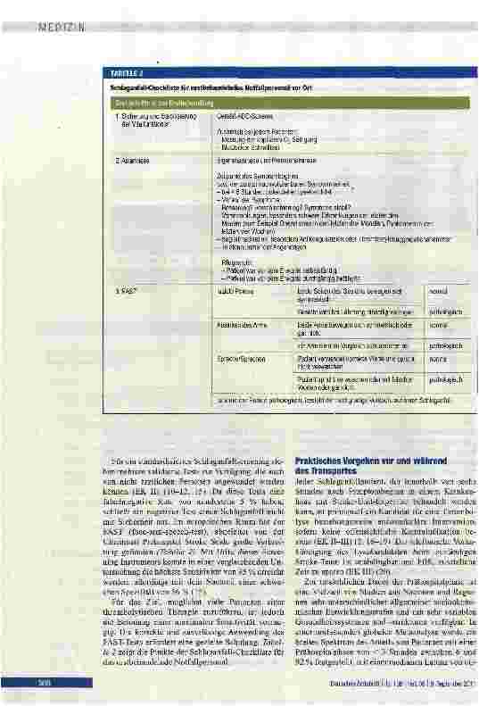 Vorschauseite 4: Standardisiertes Vorgehen in der Prähospitalphase des Schlaganfalls
