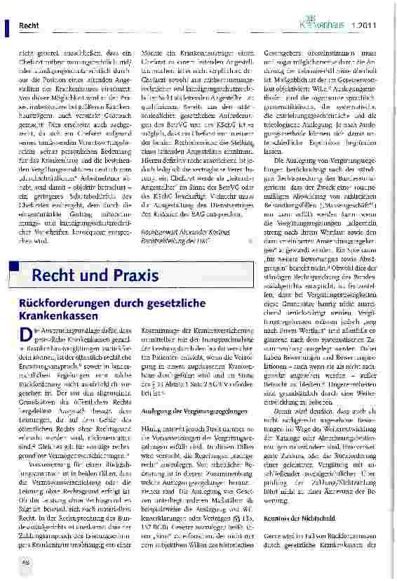 Vorschauseite 3: Der Chefarzt als leitender Angestellter