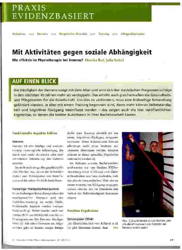 Vorschauseite 1: Mit Aktivitäten gegen soziale Abhängigkeit