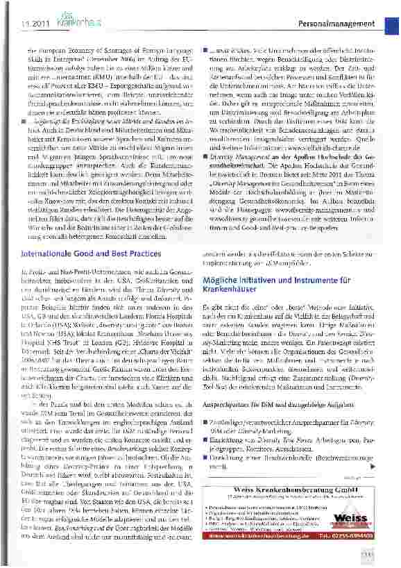 Vorschauseite 5: Diversity Management als Zukunfts aufgäbe der Krankenhäuser