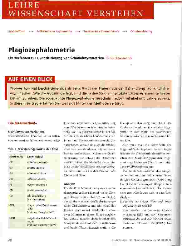 Vorschauseite 1: Plagiozephaiometrie