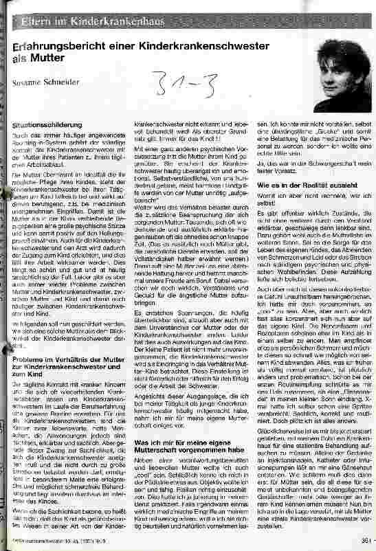 Vorschauseite 1: Erfahrungsbericht einer Kinderkrankenschwester als Mutter