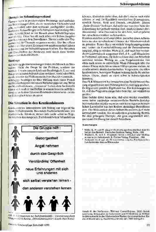Vorschauseite 5: Die Abhängigkeitsproblematik am Arbeitsplatz Auch und gerade aktuell bei Beschäftigten im Krankenhaus