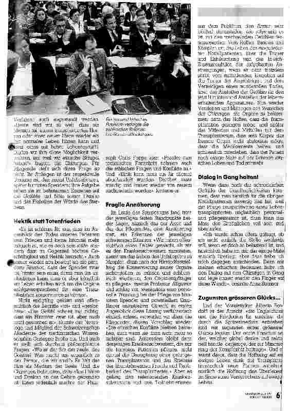 Vorschauseite 2: Grösseres gegenseitiges Verständnis