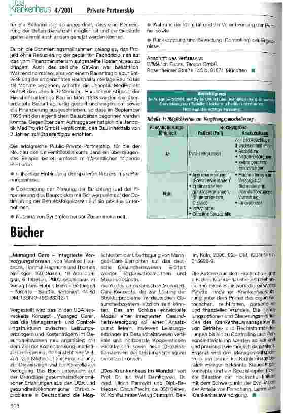 Vorschauseite 3: Universitätsklinikum Jena - Beispiel eines erfolgreichen Public-Private-Partnership-Modells