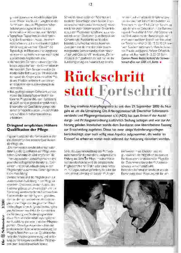Vorschauseite 1: Rückschritt statt Fortschritt
