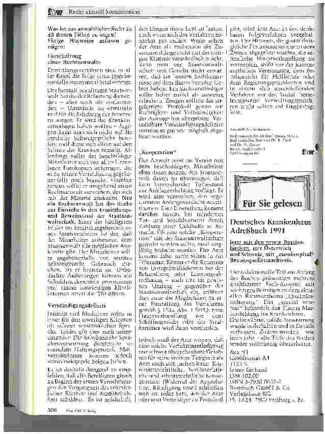 Vorschauseite 3: Haftung von leitenden Mitarbeitern im Krankenhaus und von Vertretern des Krankenhausträgers