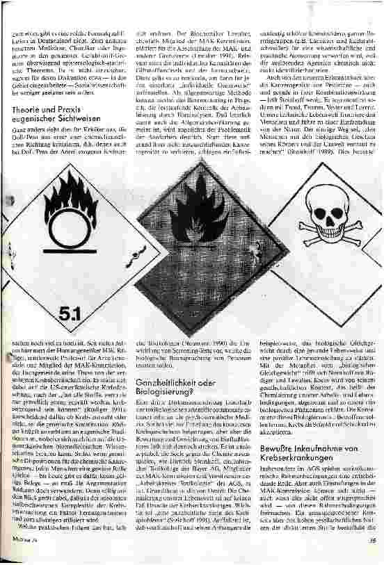 Vorschauseite 2: Wer bestimmt Kanzerogenität? Zur Einstufung und Regulierung krebserzeugender Stoffe