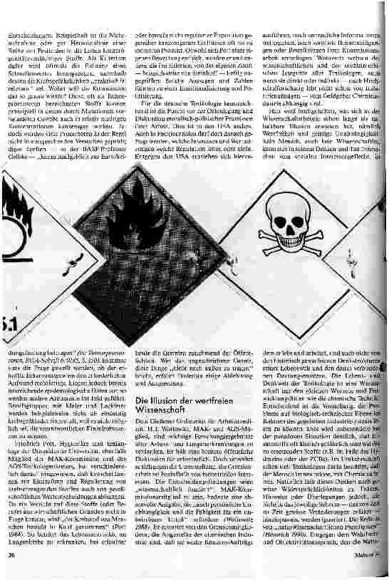 Vorschauseite 3: Wer bestimmt Kanzerogenität? Zur Einstufung und Regulierung krebserzeugender Stoffe