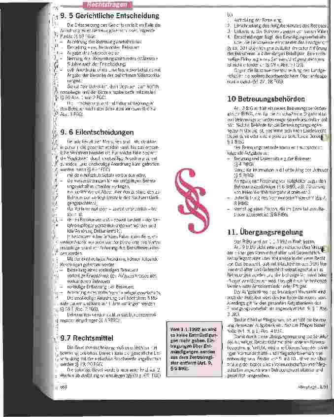 Vorschauseite 6: Kein Vormund für Erwachsene! Neues Betreuungsgesetz will die Persönlichkeit stärker berücksichtigen