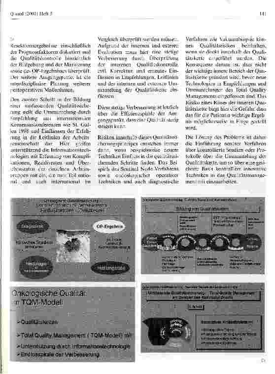 Vorschauseite 2: Gibt es eine onkologische Qualitätssicherung am Beispiel der operativen Therapie des Mammakarzinoms?