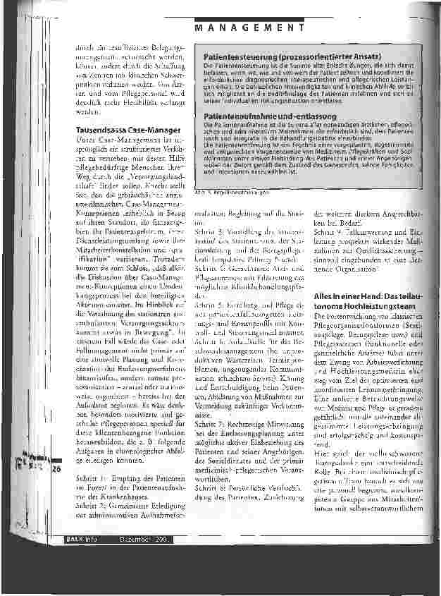 Vorschauseite 3: Fallpauschalengesetz - Zwang zur Überprüfung der Pflegeorganisation
