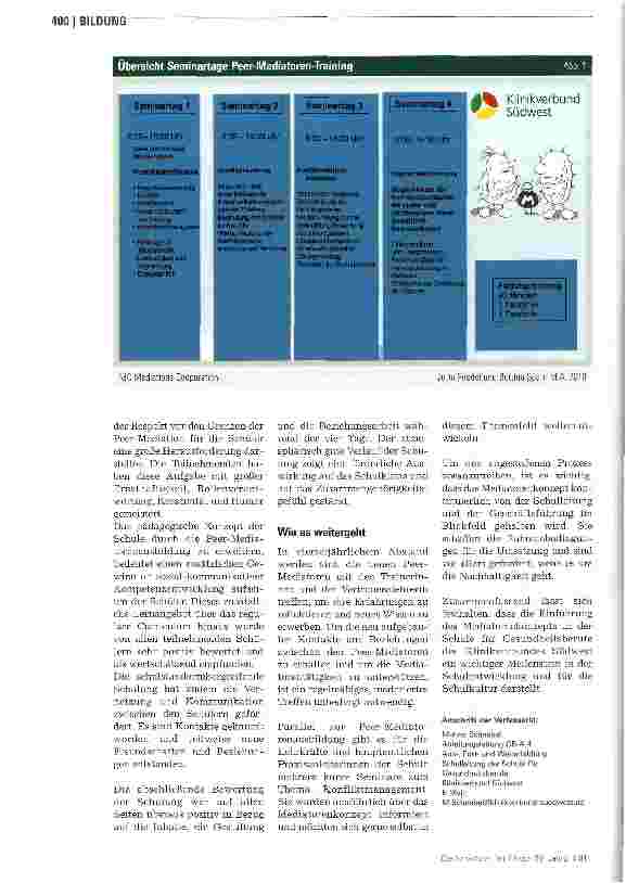 Vorschauseite 3: Peer-Mediatoren bringen die Pflegeausbildung voran