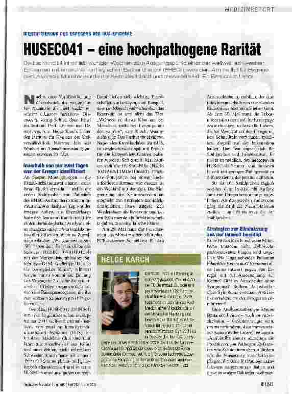 Vorschauseite 1: HUSEC041 - eine hochpathogene Rarität