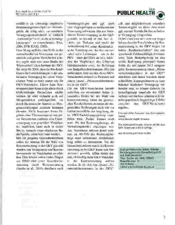 Vorschauseite 2: Zugang zur Gesundheitsversorgung und Versichertenstatus: Das Beispiel der ambulanten ärztlichen Versorgung