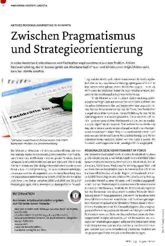 Vorschauseite 1: Zwischen Pragmatismus und Strategieorientierung