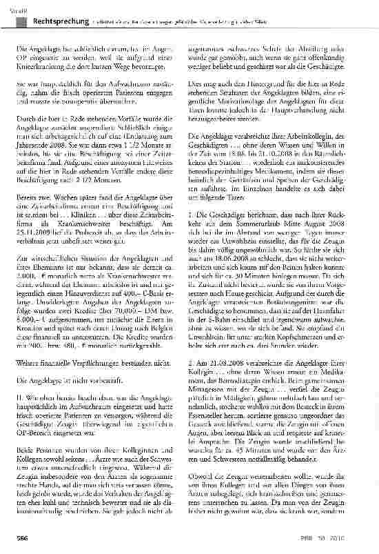 Vorschauseite 2: Freiheitsstrafe und Berufsverbot wegen gefährlicher Körperverletzung in sieben Fällen