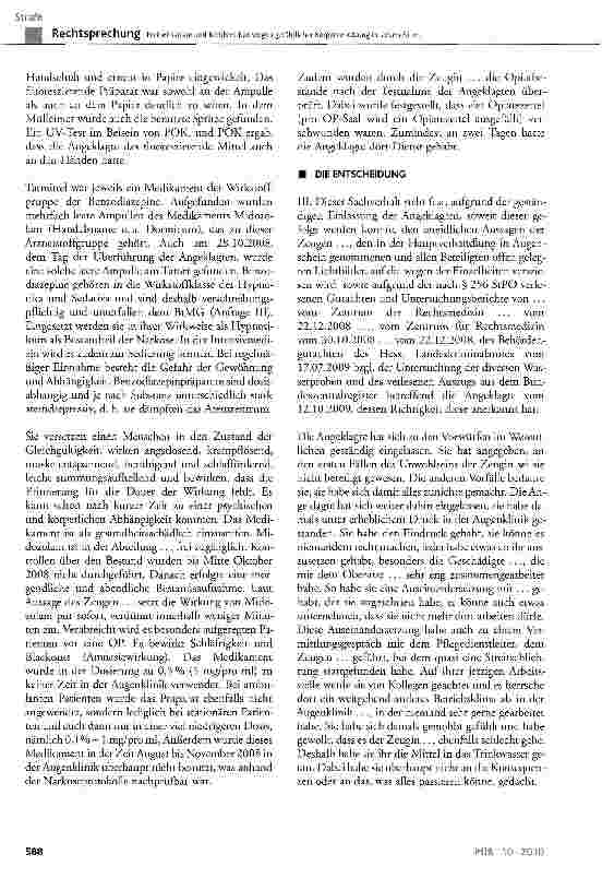 Vorschauseite 4: Freiheitsstrafe und Berufsverbot wegen gefährlicher Körperverletzung in sieben Fällen