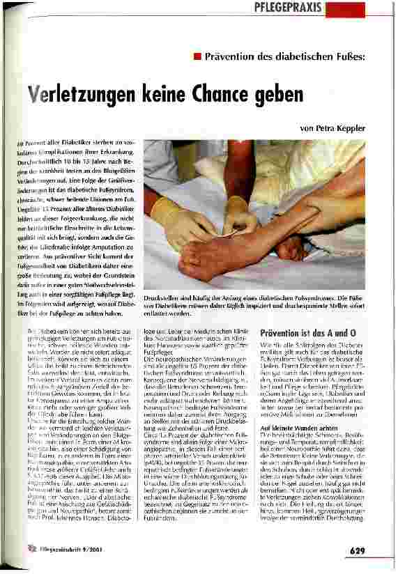 Vorschauseite 1: Verletzungen keine Chance geben