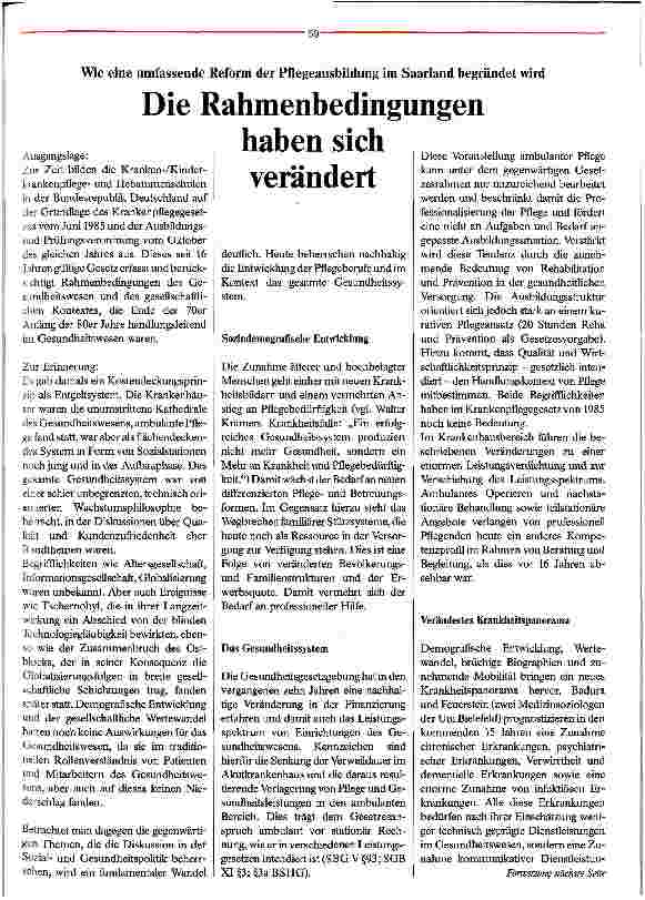 Vorschauseite 1: Die Rahmenbedingungen haben sich verändert