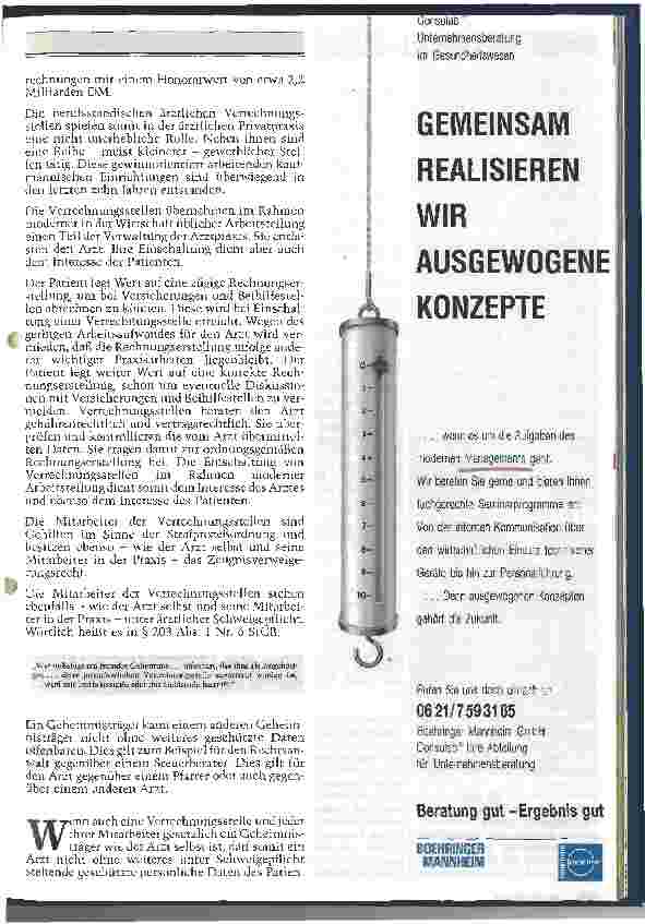 Vorschauseite 2: Schweigepflicht und Datenschutz bei Einschaltung von Verrechnungsstellen
