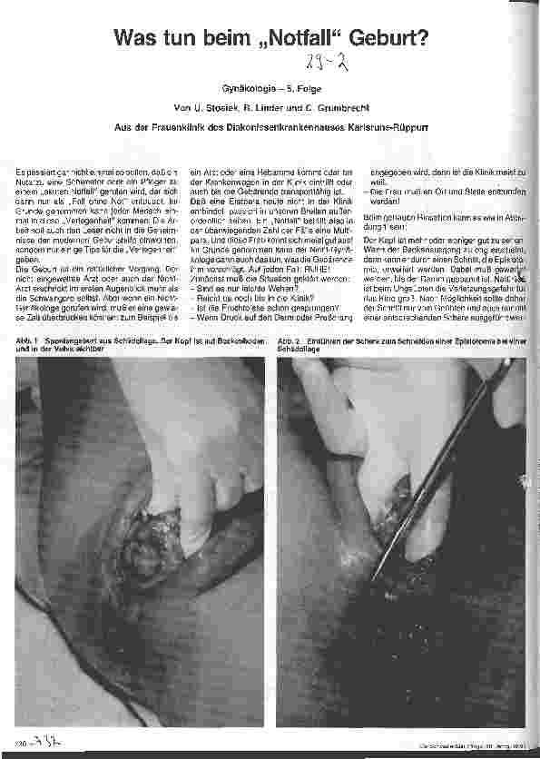 Vorschauseite 1: Was tun beim Notfall Geburt?