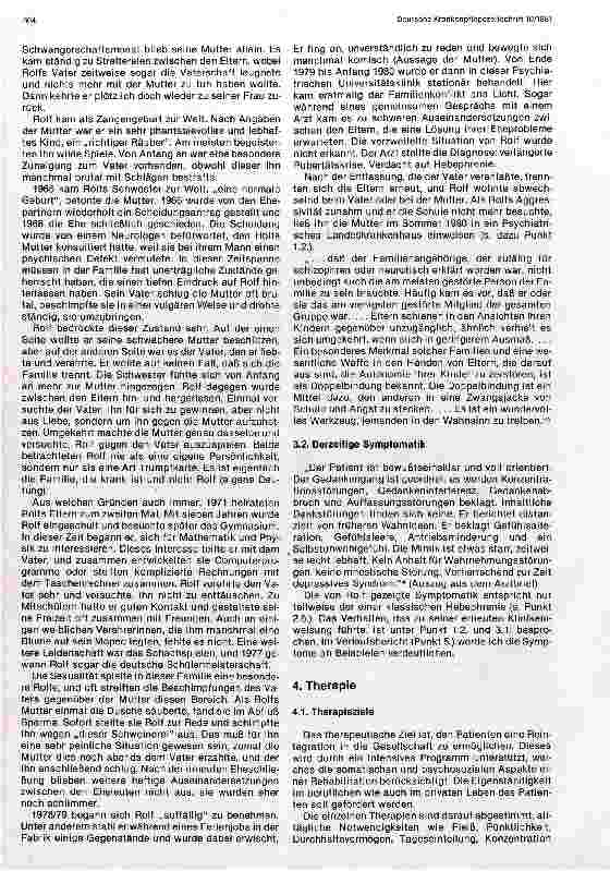 Vorschauseite 5: Zehntägige Pflege eines 19jährigen Patienten mit Hebephrenie
