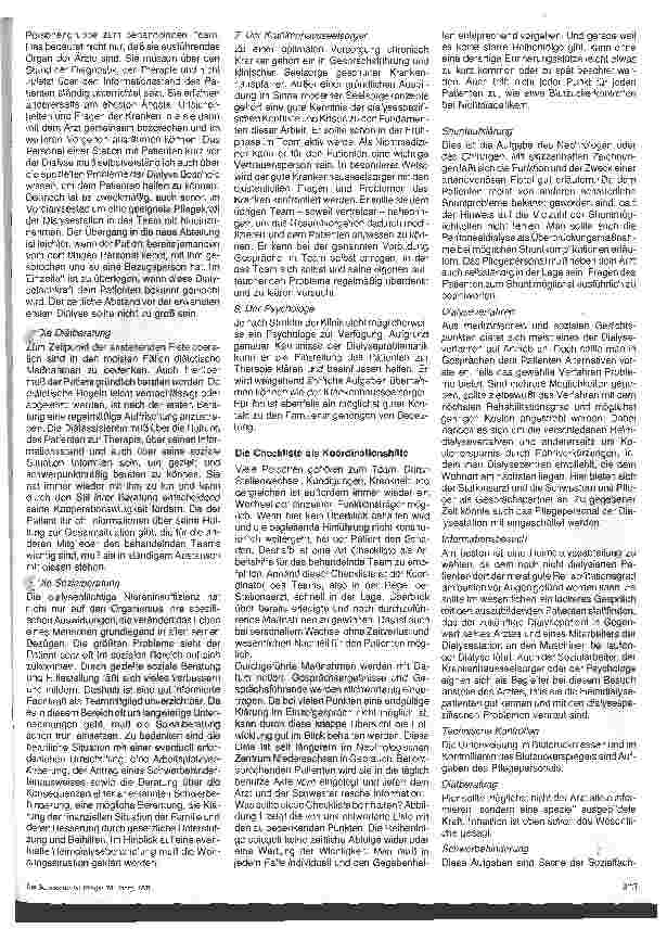 Vorschauseite 2: Die Hinführung des chronisch Nierenkranken in das Programm der Dialysebehandlung