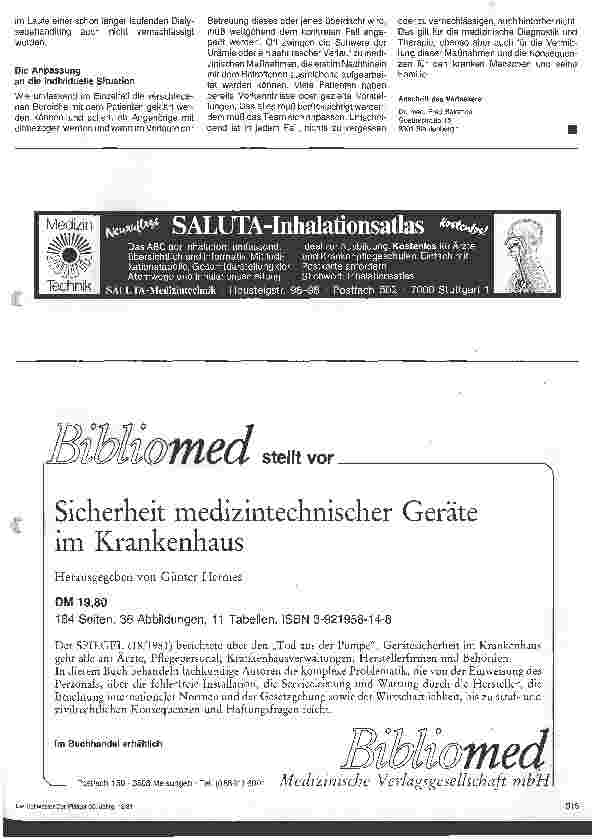 Vorschauseite 4: Die Hinführung des chronisch Nierenkranken in das Programm der Dialysebehandlung