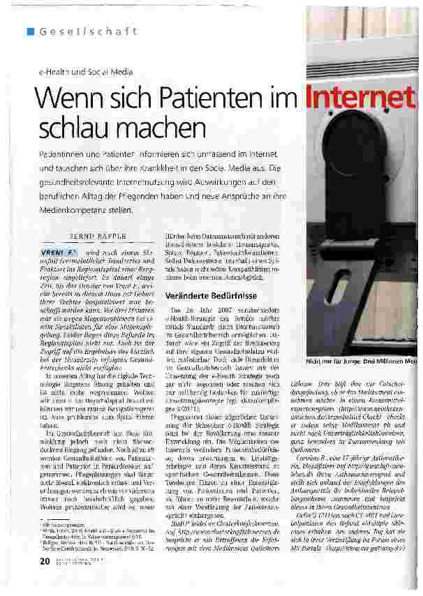 Vorschauseite 1: Wenn sich Patienten im Internet schlau machen