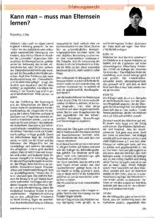 Vorschauseite 1: Kann man - muss man Elternsein lernen?