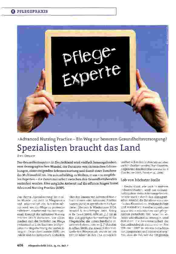 Vorschauseite 1: Spezialisten braucht das Land