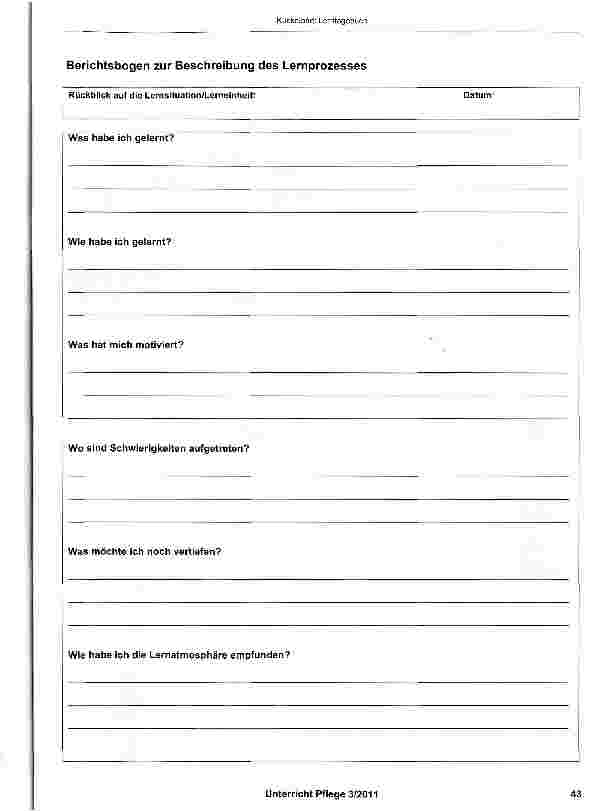Vorschauseite 4: Lerntagebuch