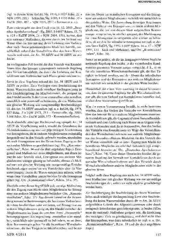 Vorschauseite 4: Internetvertrieb von Kontaktlinsen