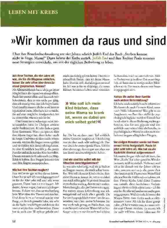 Vorschauseite 1: Wir kommen da raus und sind erleichtert