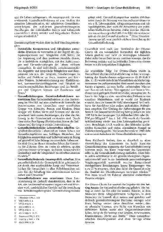 Vorschauseite 2: Grundlagen der Gesundheitsförderung 1. Teil