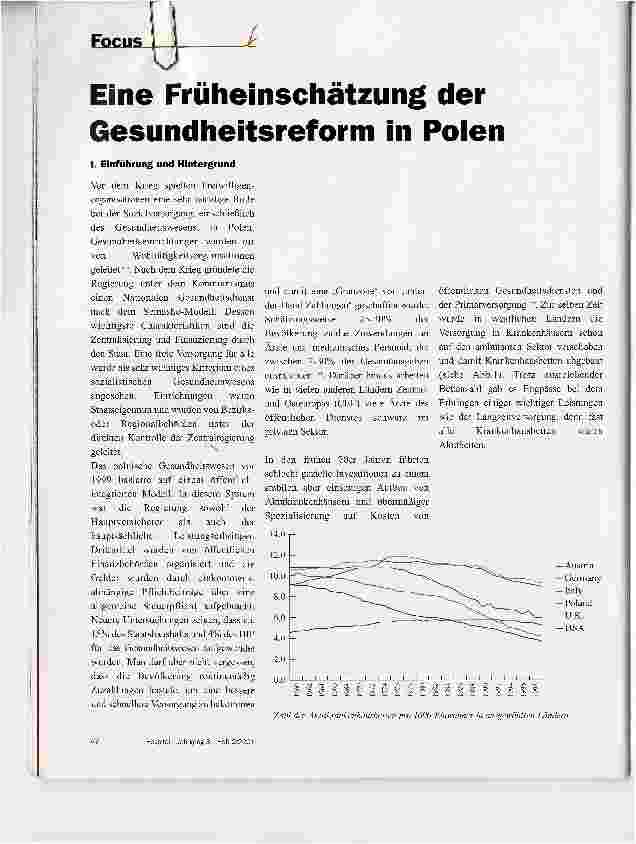 Vorschauseite 1: Eine Früheinschätzung der Gesundheitsreform in Polen