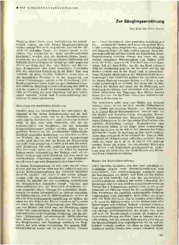 Vorschauseite 1: Zur Säuglingsernährung