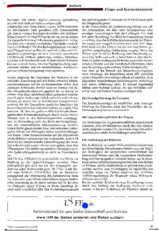 Vorschauseite 5: AIDS und Krankenhaus (Pflegeeinrichtungen)